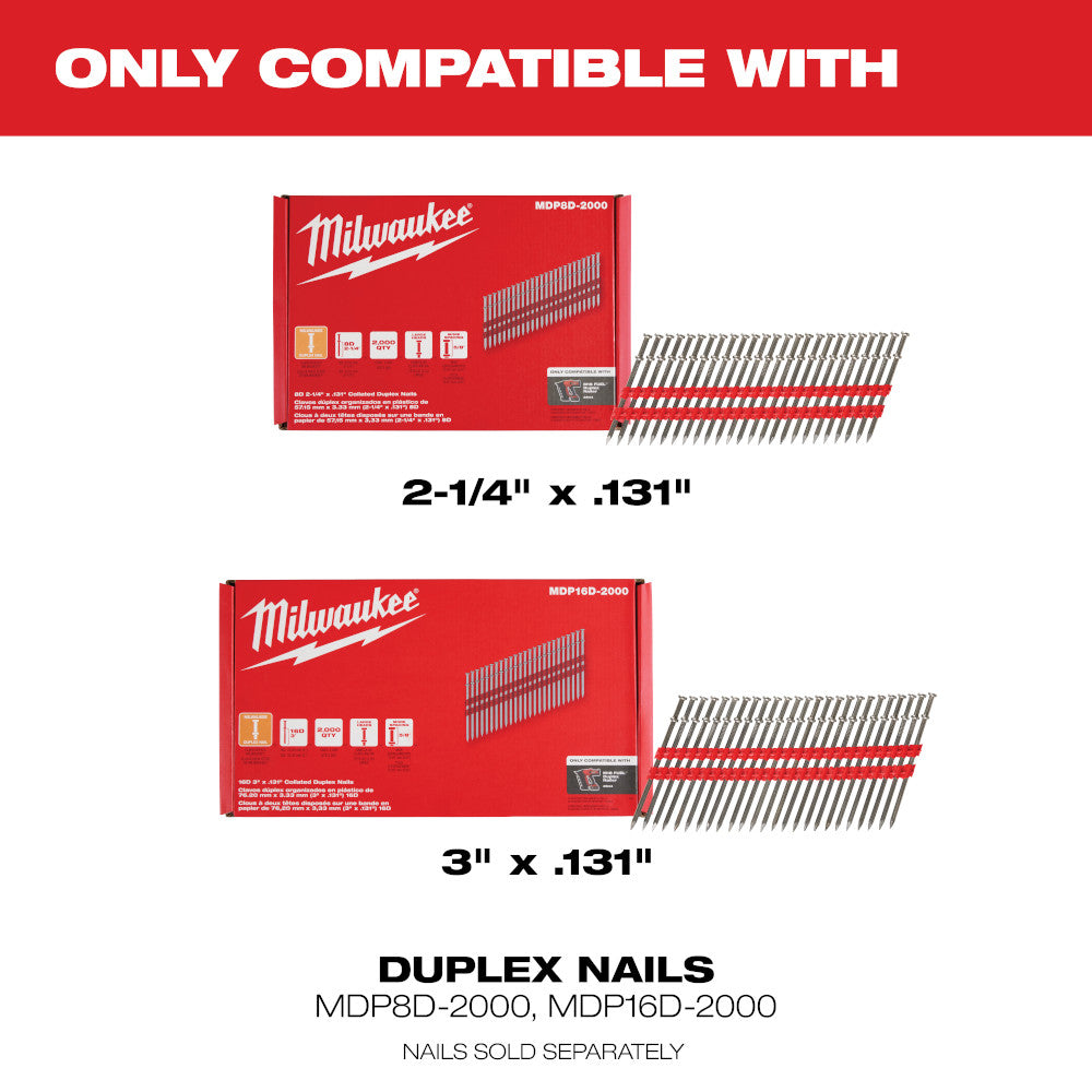 Milwaukee 2844-21 - Kit de cloueuse duplex M18 FUEL™