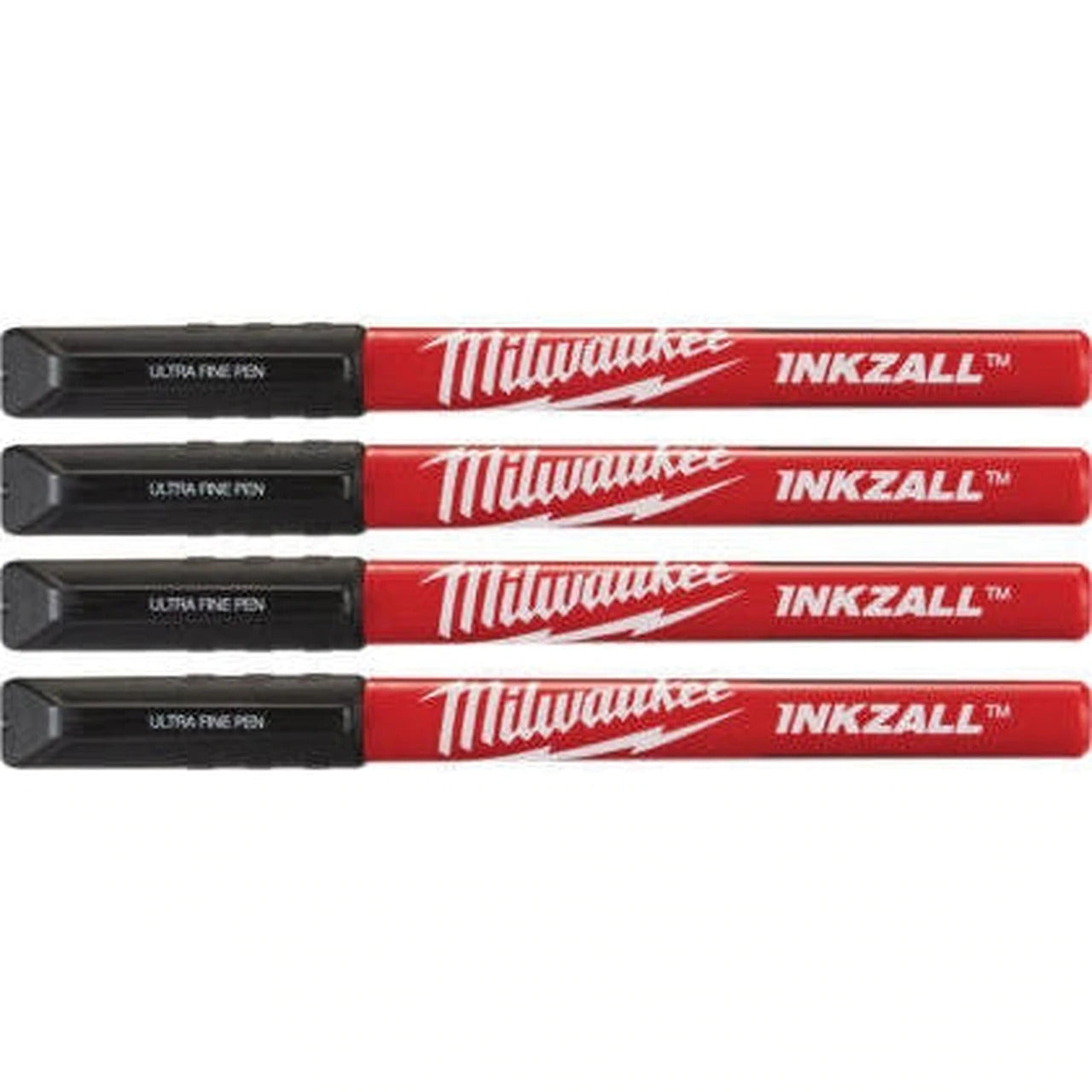 Milwaukee 48-22-3164 – 4er-Pack INKZALL™ schwarze Stifte mit ultrafeiner Spitze