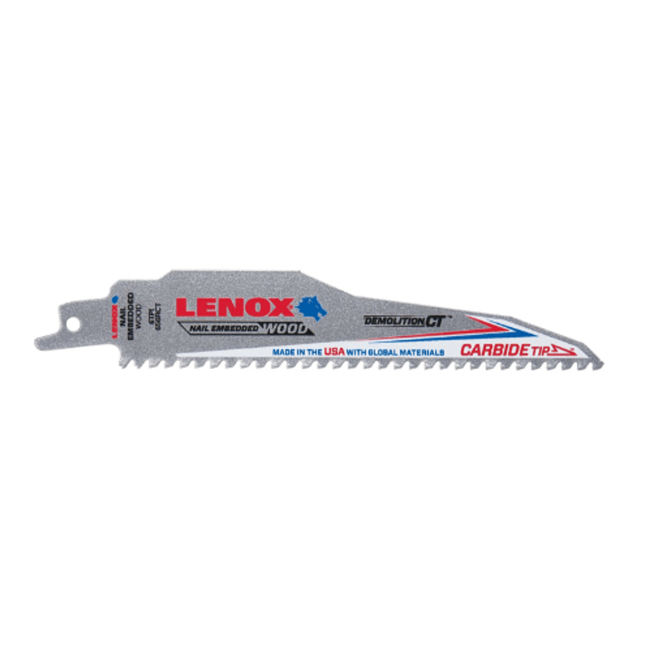 LENOX 1832144 - Reciprocating Saw Blade, 6 Tpi, Carbide Cutting Edge, Bi-Metal