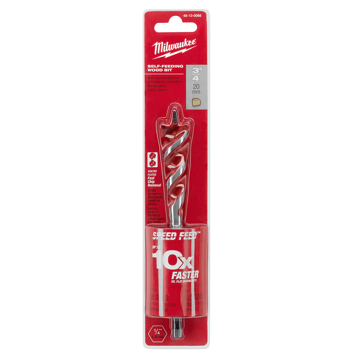 Milwaukee 48-13-0068 - SPEED FEED™ Wood Bit 3/4" x 6"