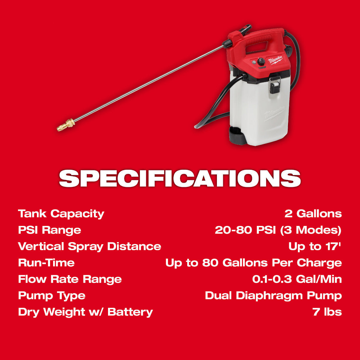 Milwaukee 2528-21G1 - Kit de pulvérisateur portatif M12™ 1 gallon