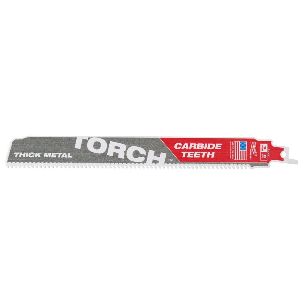 Milwaukee 48-00-5502 - Lames de coupe pour métaux SAWZALL® THE TORCH™ à dents en carbure de 9 po, 8 dents par pouce, paquet de 5