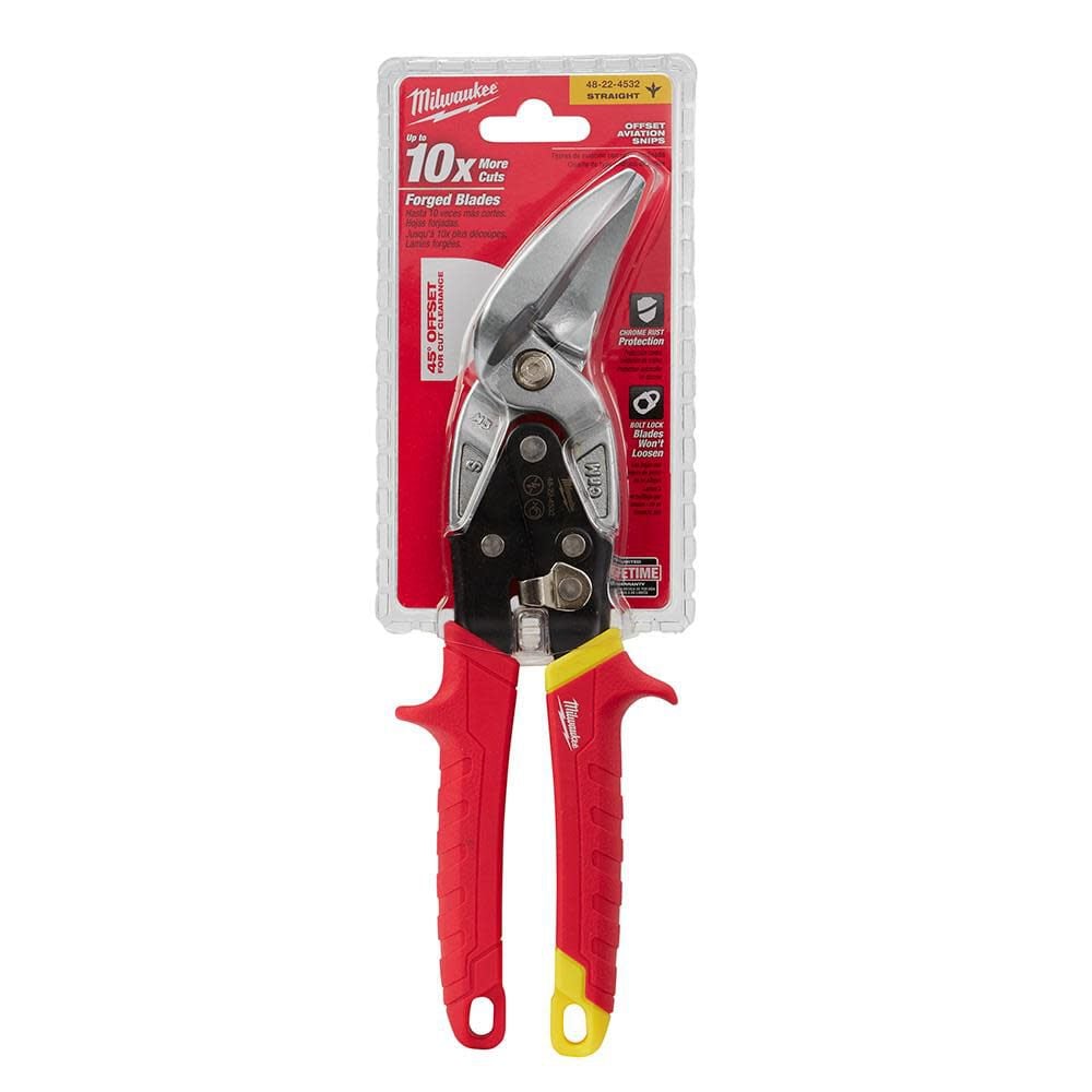 Milwaukee 48-22-4532 - Straight Cut Offset Aviation Snips