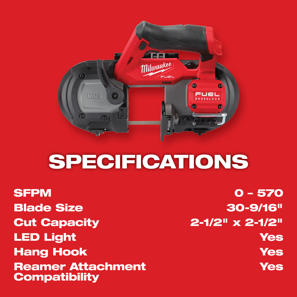 Milwaukee 2529-20 - Scie à ruban compacte M12 FUEL™