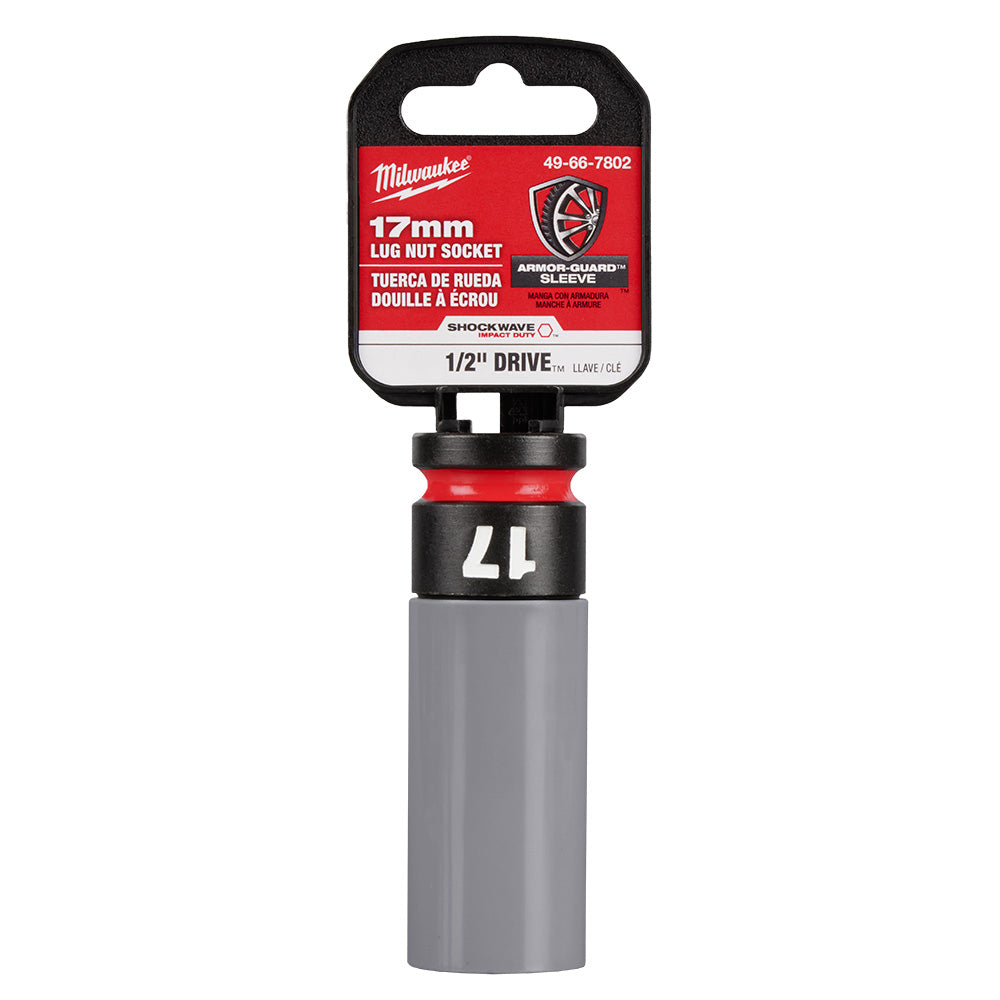 Milwaukee 49-66-7802 - Douille de roue métrique SHOCKWAVE Impact Duty™ 1/2 prise 17 mm pour écrous de roue