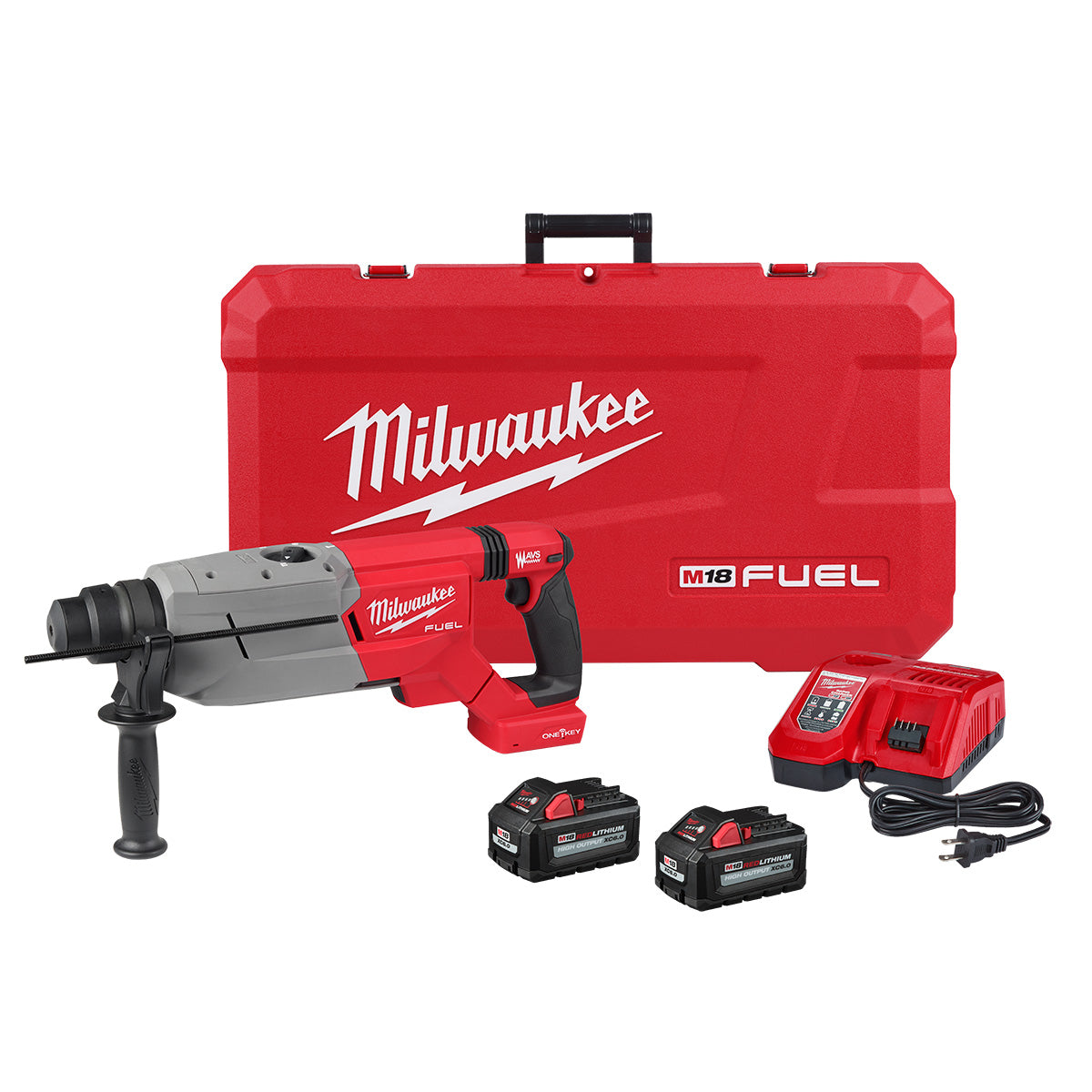 Milwaukee 2916-22 - Ensemble de marteau perforateur SDS Plus M18 FUEL™ 1-1/4 po à poignée en D avec ONE-KEY™