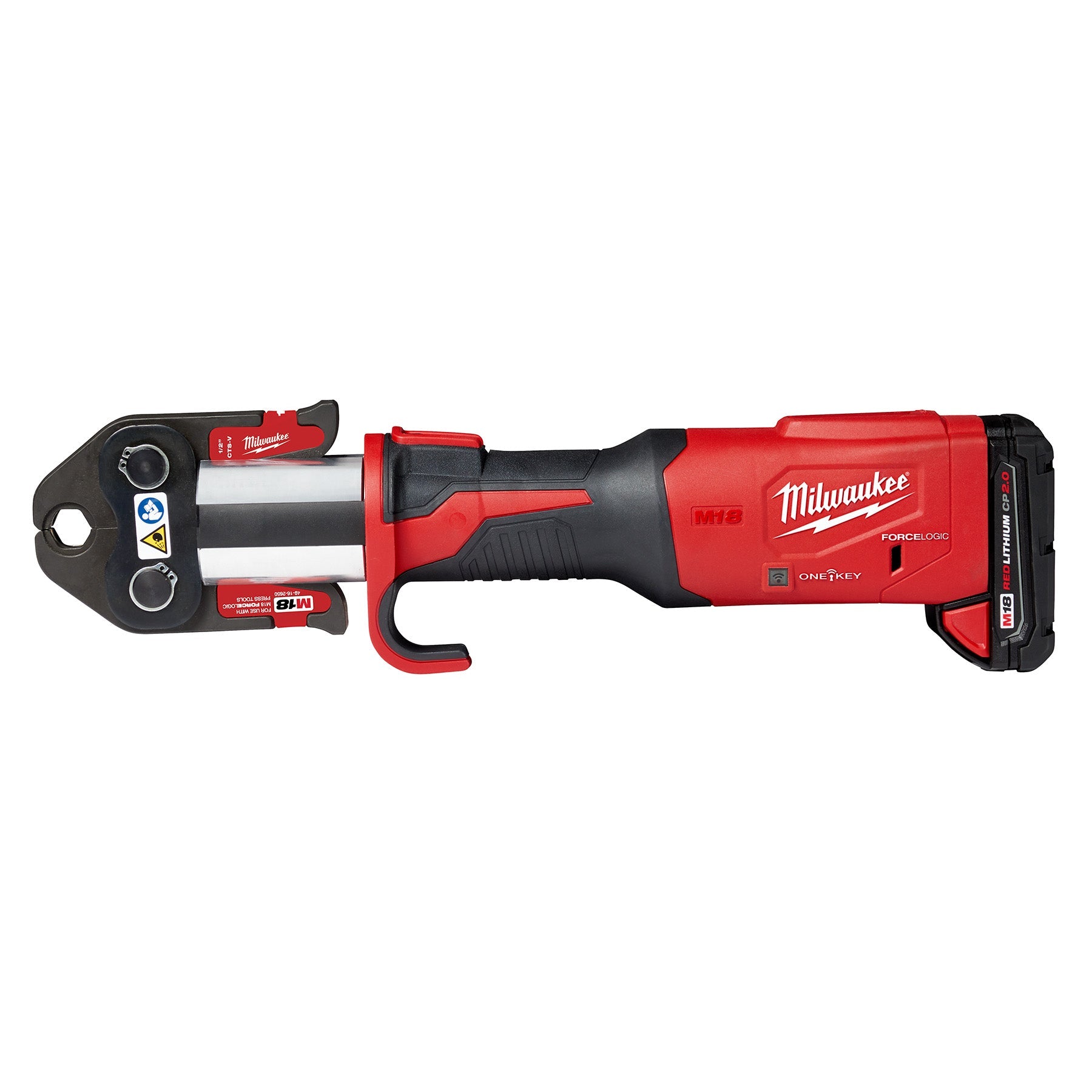 Milwaukee 2922-22 - Outil de presse M18™ FORCE LOGIC™ avec ONE-KEY™ et mâchoires CTS 1/2"-2"