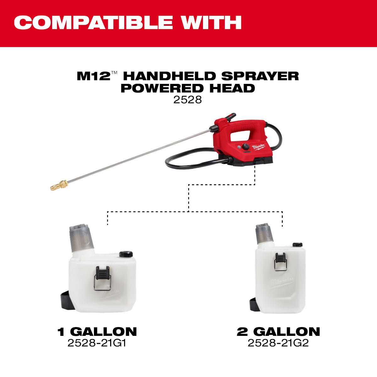 Milwaukee 2528-21G2 - Kit de pulvérisateur portatif M12™ de 2 gallons