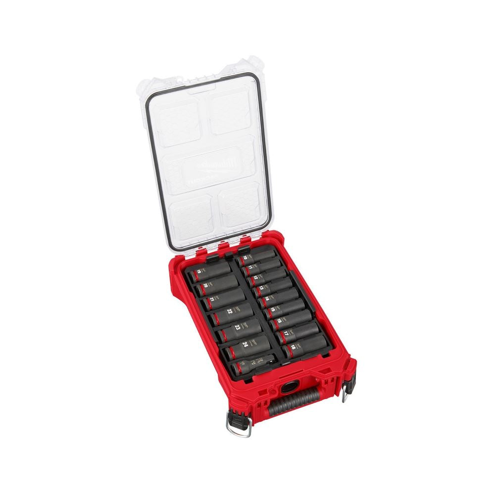 Milwaukee 49-66-6803 - Coffret de douilles SHOCKWAVE Impact Duty™ 1/2 po, 16 pièces, MM PACKOUT™