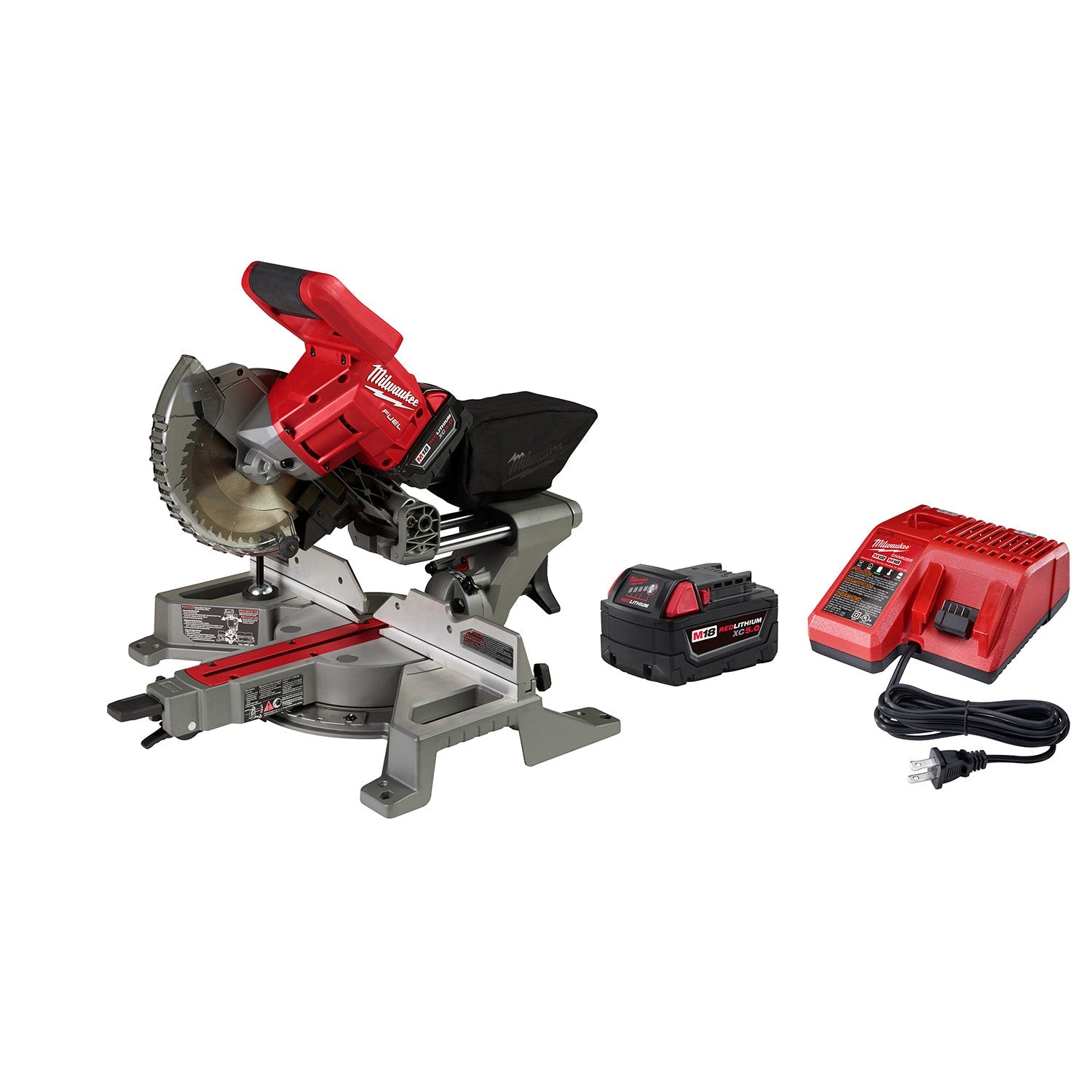 Milwaukee 2733-21 - Scie à onglets combinée coulissante à double biseau M18 FUEL™ de 7-1/4 po