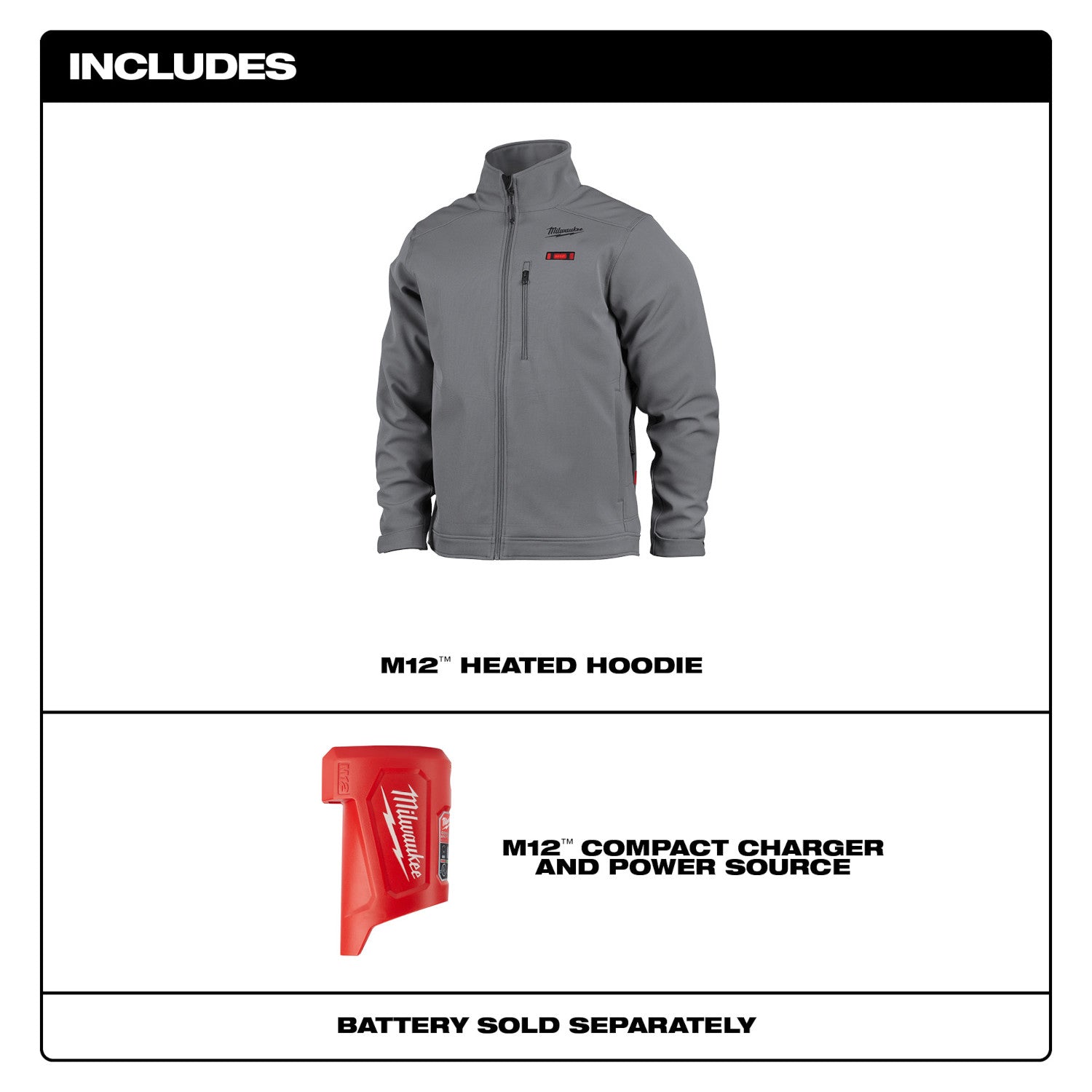 Milwaukee 204BL-21M - M12™ Heated TOUGHSHELL™ Jacket Kit - Blue M