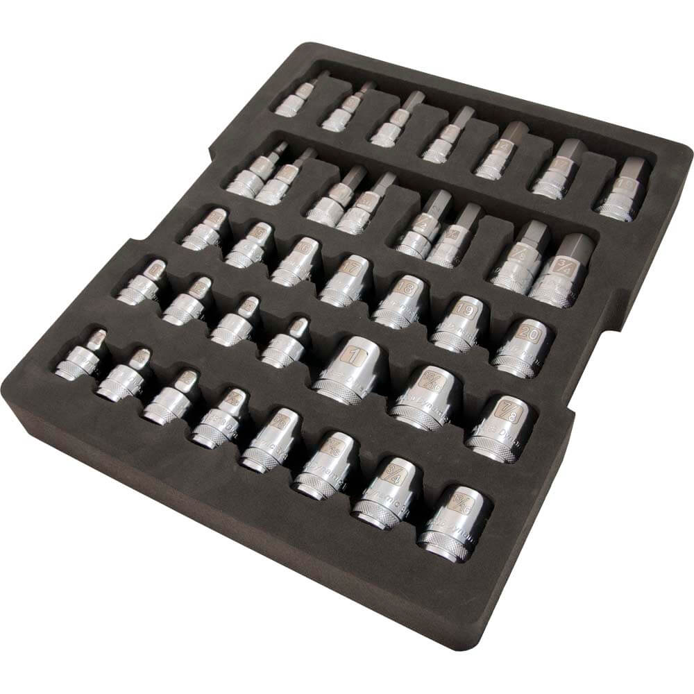 Dynamic 37pc 1/2" Drive Socket Tray