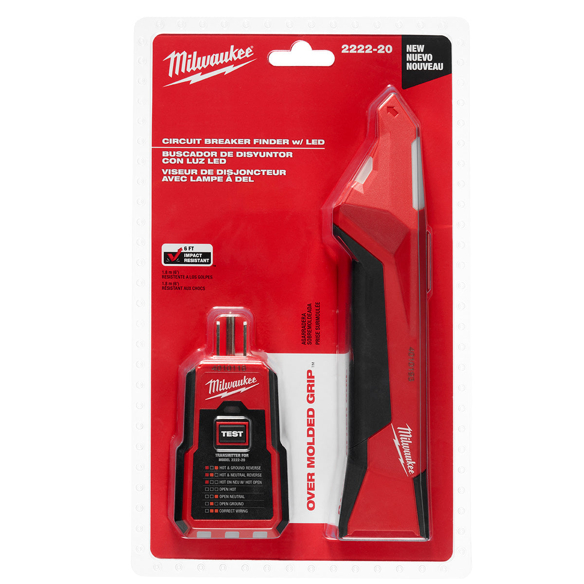 Milwaukee 2222-20 - Leistungsschaltersucher mit LED