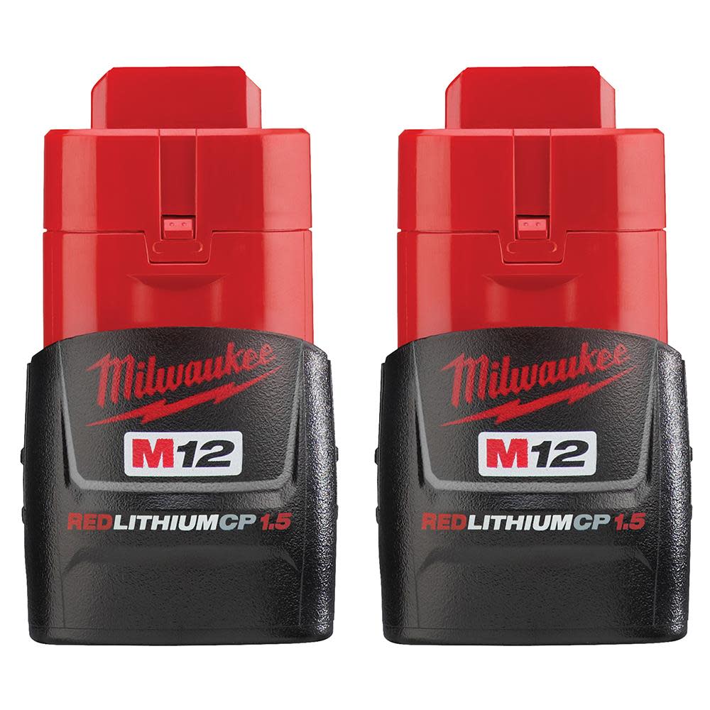 Milwaukee 48-11-2411 - Batterie compacte M12™ REDLITHIUM™ 1,5 Ah (2 pièces)