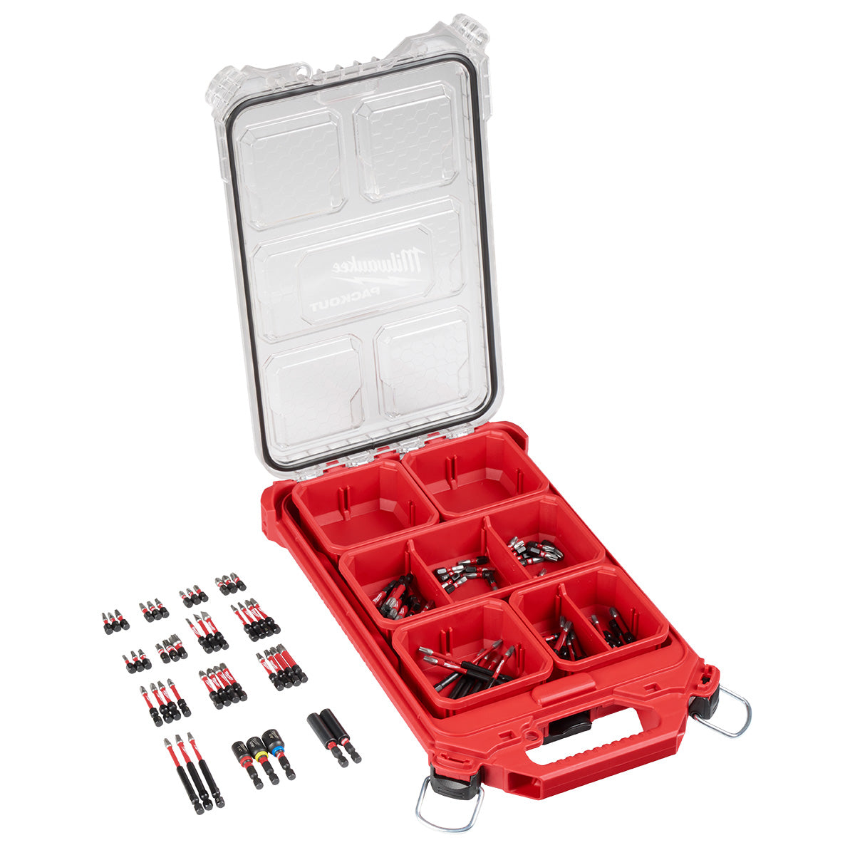 Milwaukee Shockwave-Bit-Set, 100-teilig, im PACKOUT-Organizer – 48-32-5156