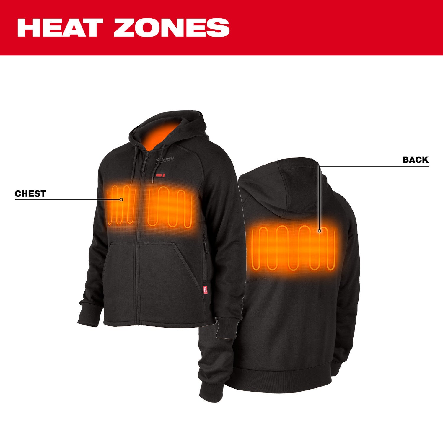 Milwaukee 306HV-202X - Sweat à capuche chauffant M12™ haute visibilité 2X