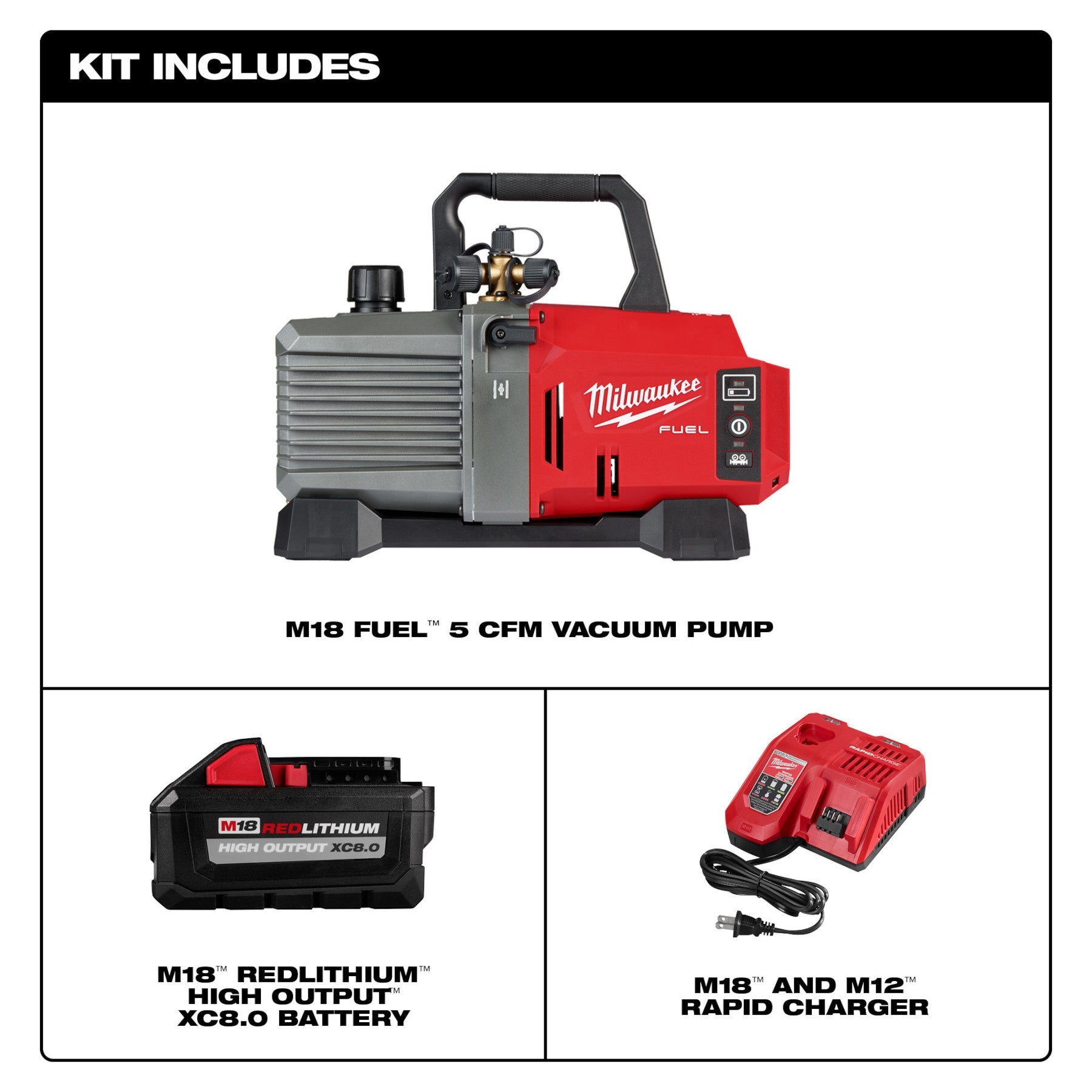 Milwaukee 2941-21 - Kit de pompe à vide M18 FUEL™ 5 pi³/min