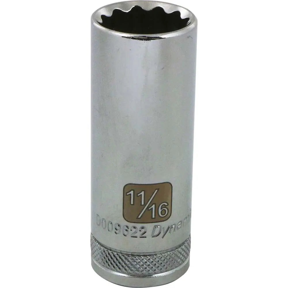 Gray GT-D009622 -3/8" D 12POINT 11/16" DEEP CHROME SOCKET - Wise Line Tools