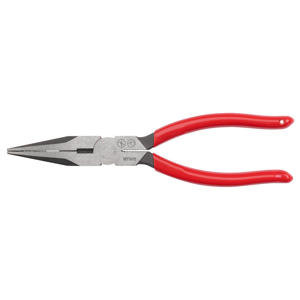 Milwaukee MT505 - 8" Long Nose Dipped Grip Pliers (USA)