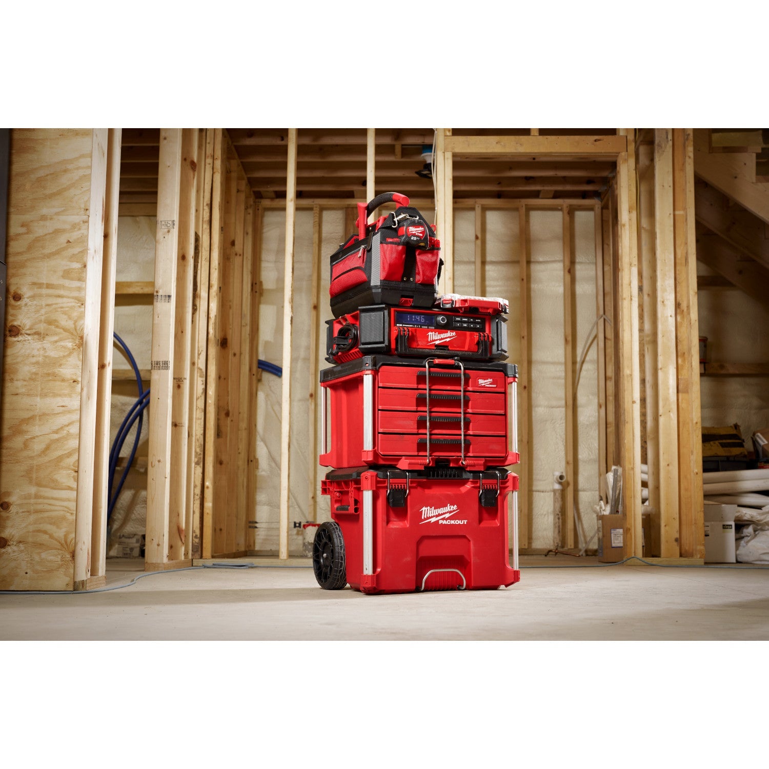 Milwaukee 48-22-8444 - PACKOUT™ Werkzeugkasten mit 4 Schubladen