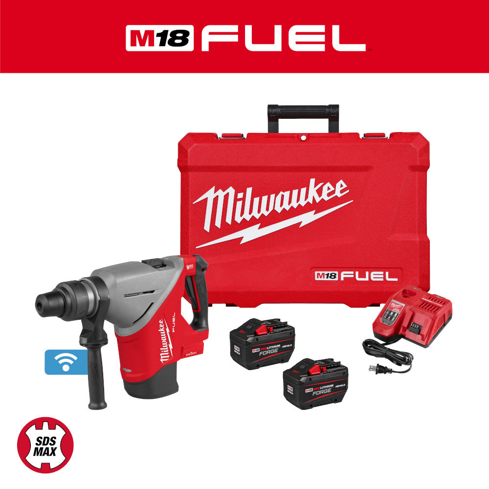 Milwaukee 2918-22HD M18 FUEL 1-3/4" SDS Max Rotary Hammer Kit with ONE-KEY