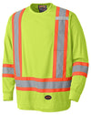T-shirt de sécurité à manches longues jaune haute visibilité Pioneer Birdseye