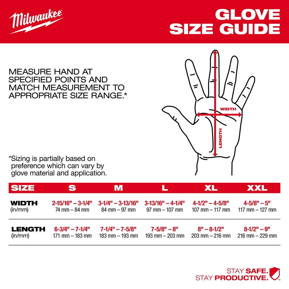 Milwaukee 48-73-7002 - Gants en nitrile haute dextérité, niveau de coupure 6 - L