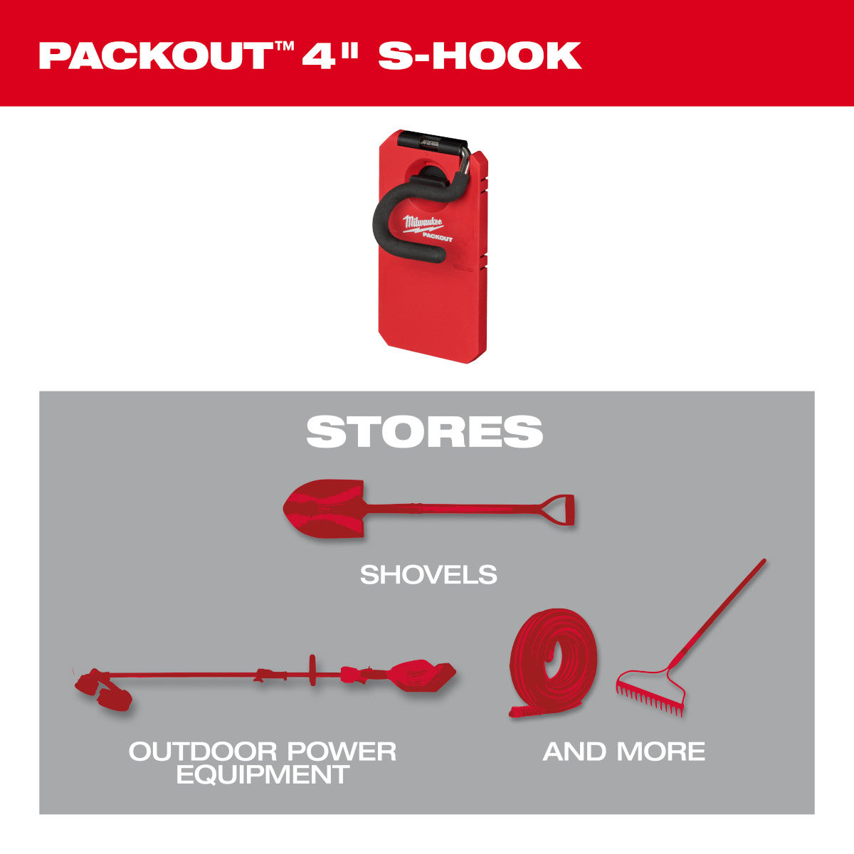 Milwaukee 48-22-8333 - Crochet en S PACKOUT™ 4 po