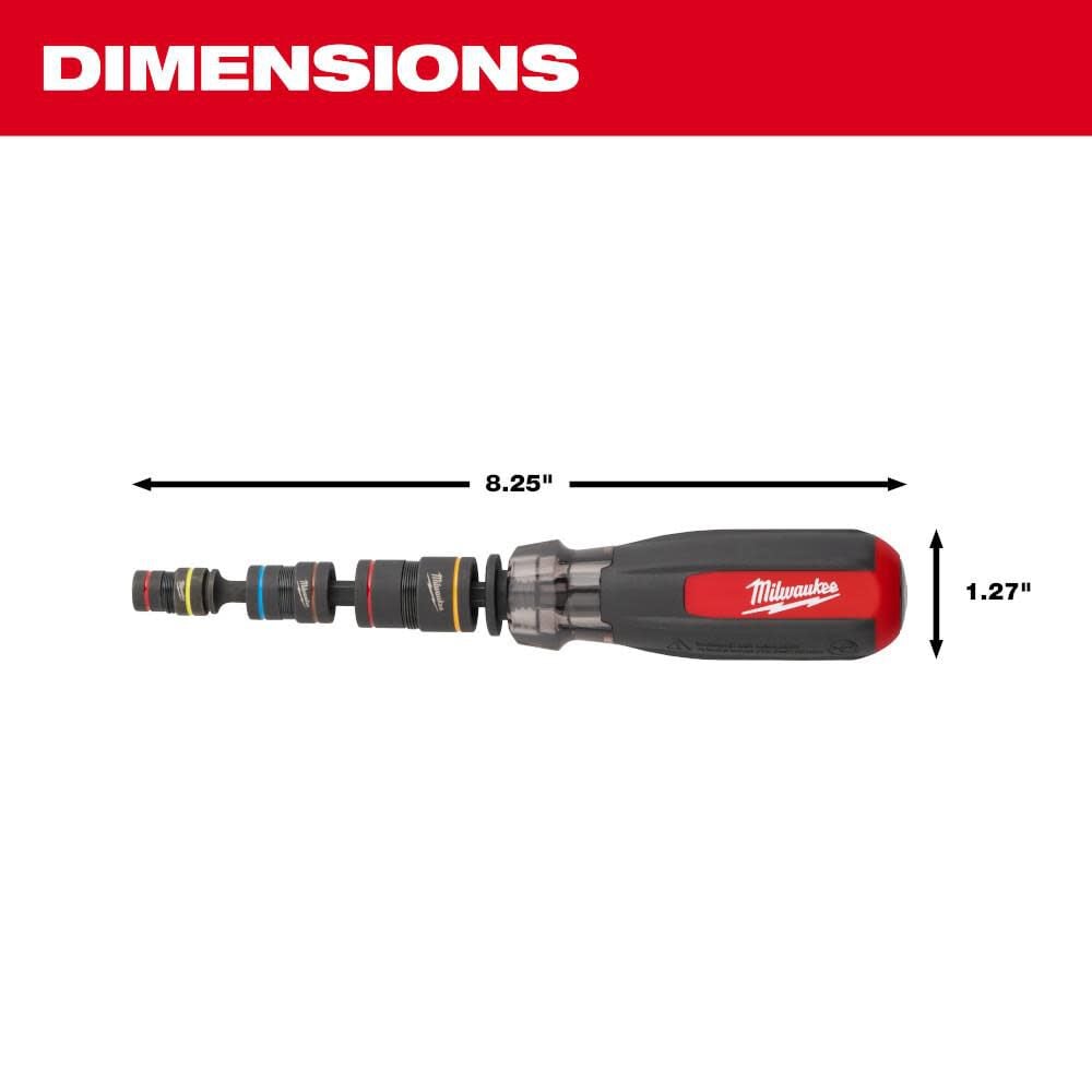 Milwaukee 48-22-2921 - Mehrnuss-Schraubendreher mit SHOCKWAVE Impact Duty™ magnetischen Steckschlüsseln