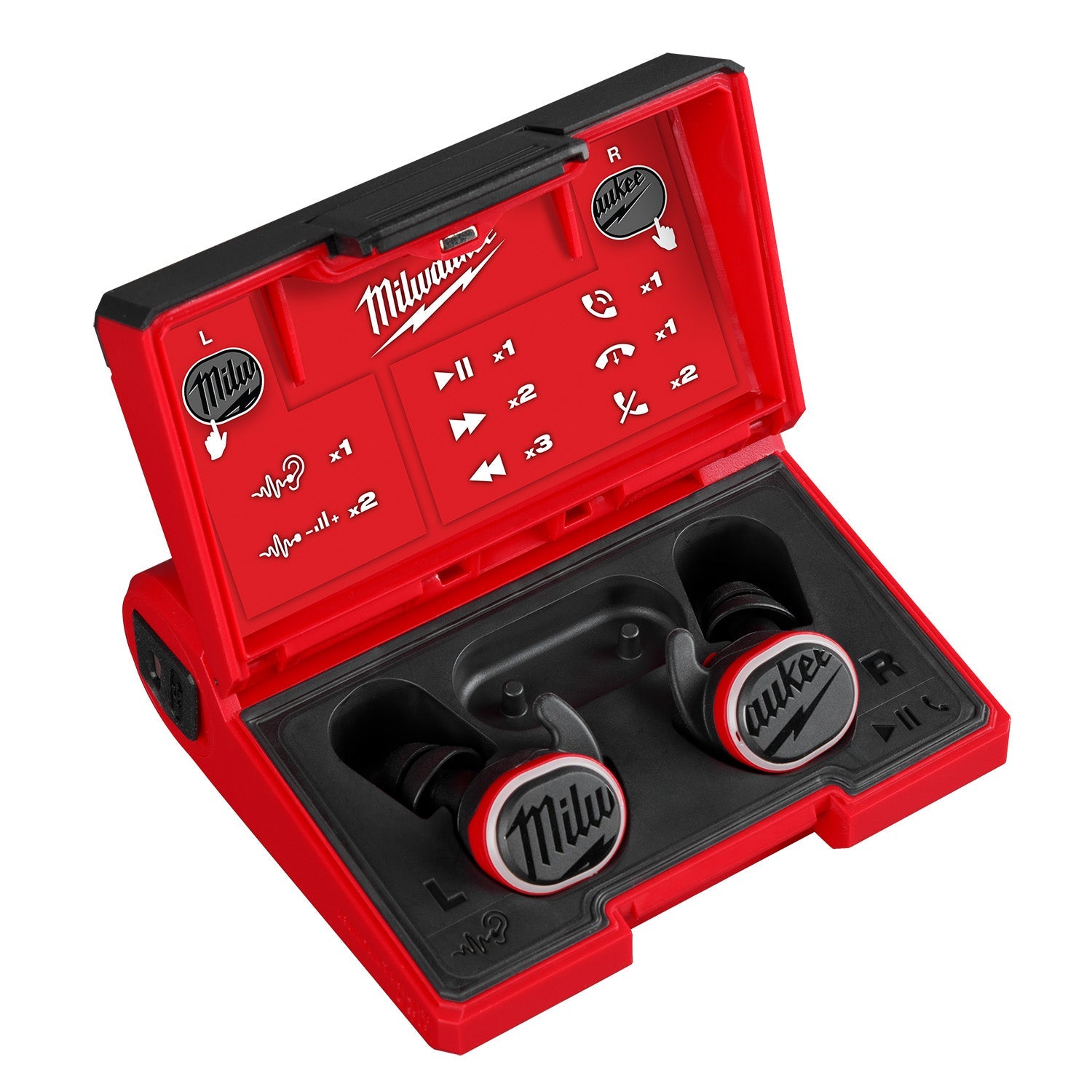 Milwaukee 2191-21 - Écouteurs de chantier Bluetooth® USB REDLITHIUM™