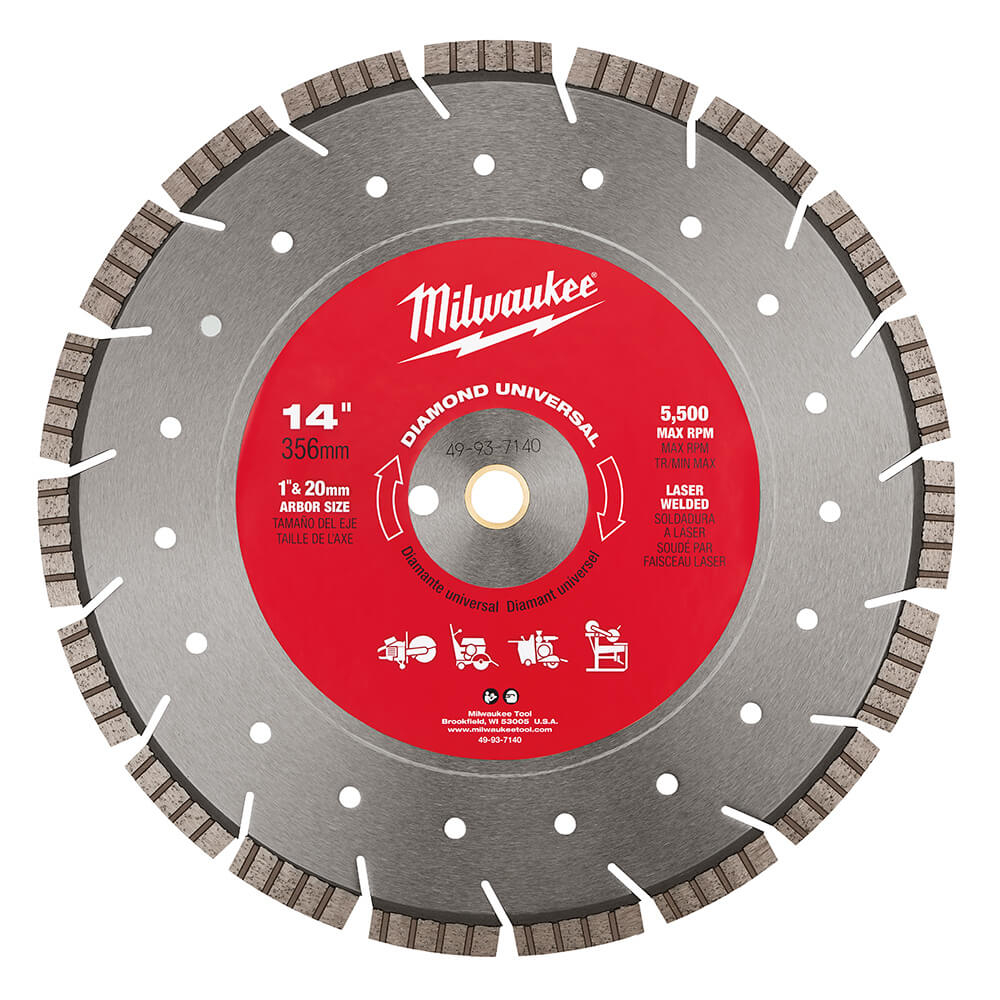 Milwaukee 49-93-7140 - Meuleuse segmentée universelle diamantée de 14 po - Turbo