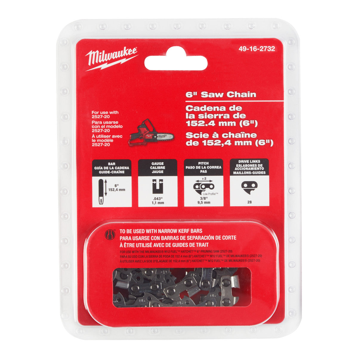 Milwaukee 49-16-2732 - 6 Zoll Sägekette