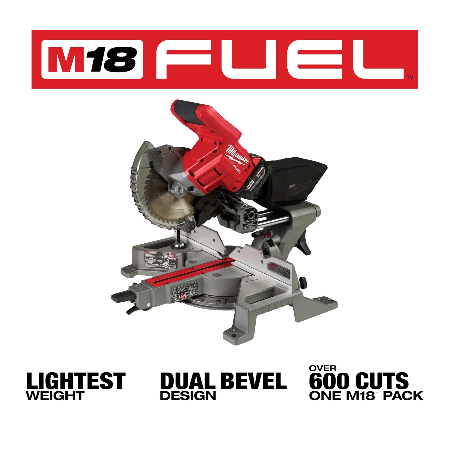 Milwaukee 2733-21 - Scie à onglets combinée coulissante à double biseau M18 FUEL™ de 7-1/4 po