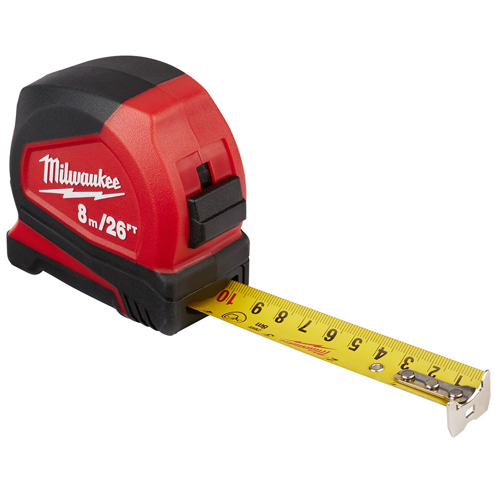 Milwaukee 48-22-6626 - 8 m/26 ft. Kompaktes Bandmaß