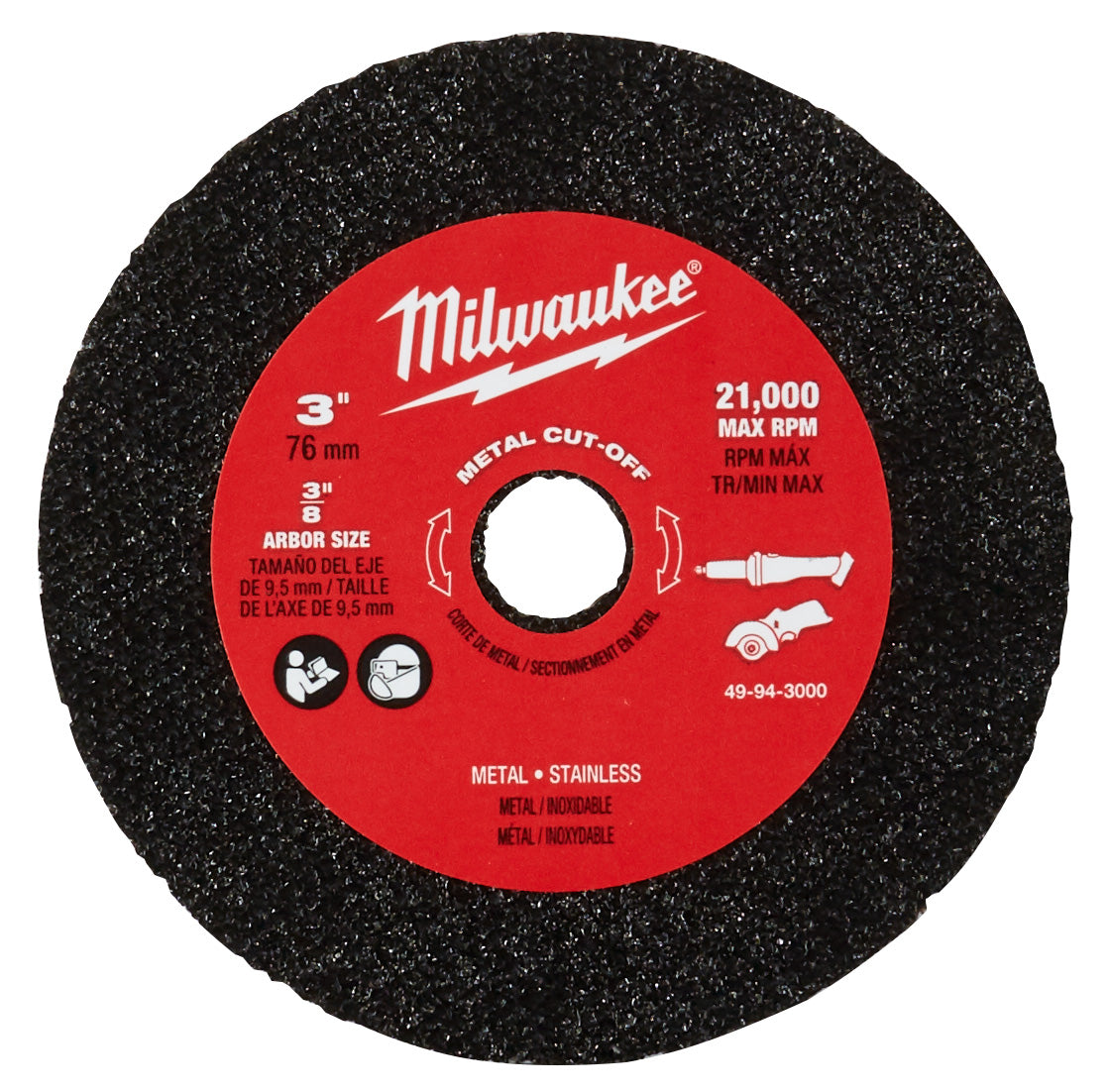 Milwaukee 49-94-3000 - Disque à tronçonner pour métal de 3 po, paquet de 3