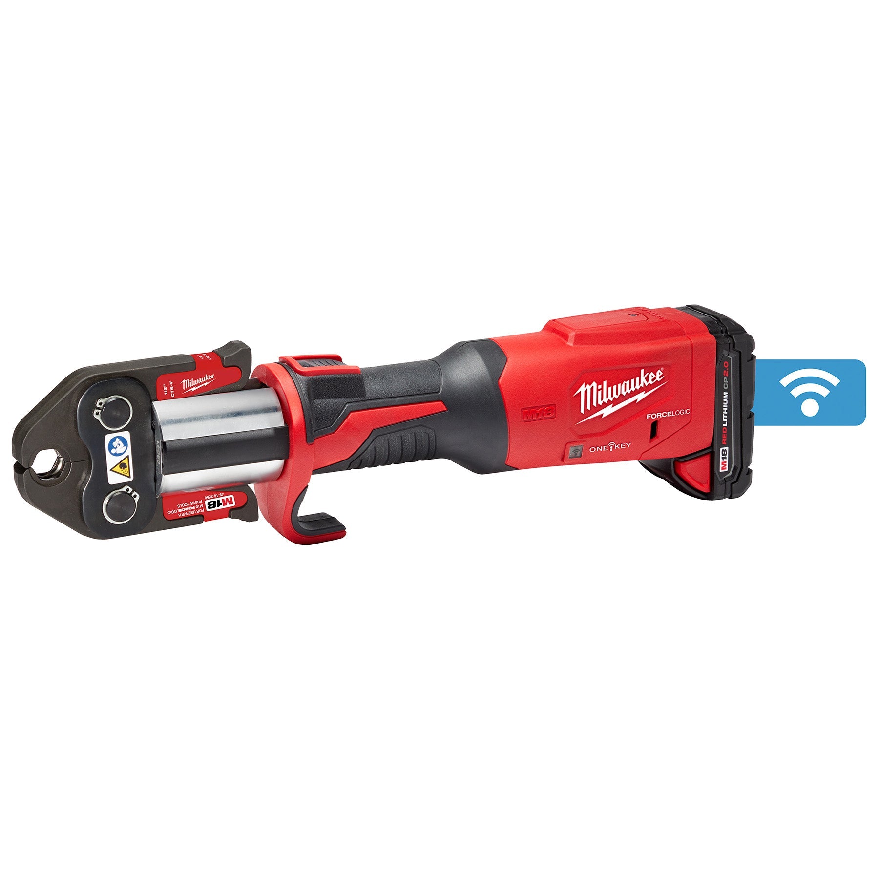 Milwaukee 2922-22 - Outil de presse M18™ FORCE LOGIC™ avec ONE-KEY™ et mâchoires CTS 1/2"-2"