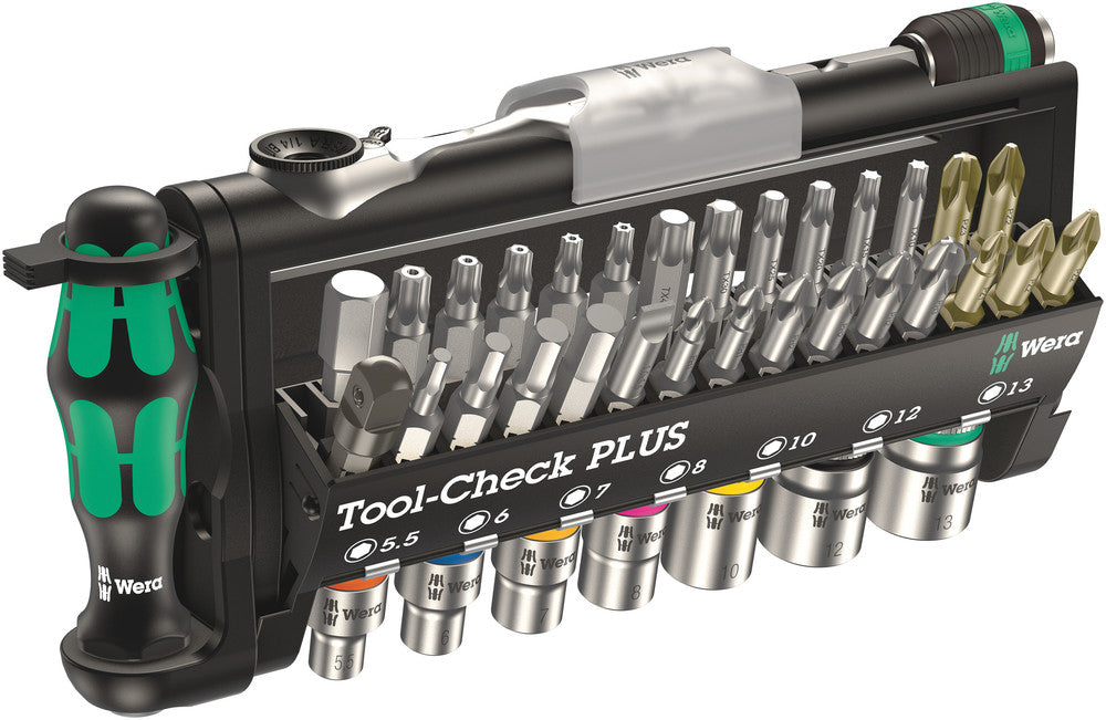 Wera 056490  -  Tool-Check Plus Bit Ratchet Set with Sockets - Metric