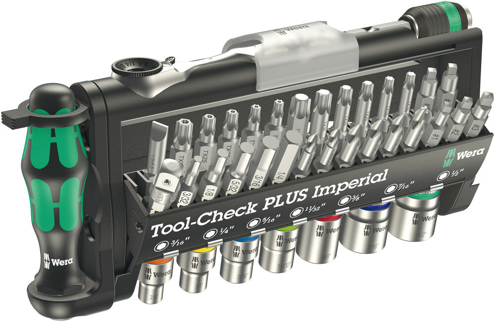 Wera 056491 - Tool-Check Plus Bit-Ratschensatz mit Steckschlüsseleinsätzen - Imperial 