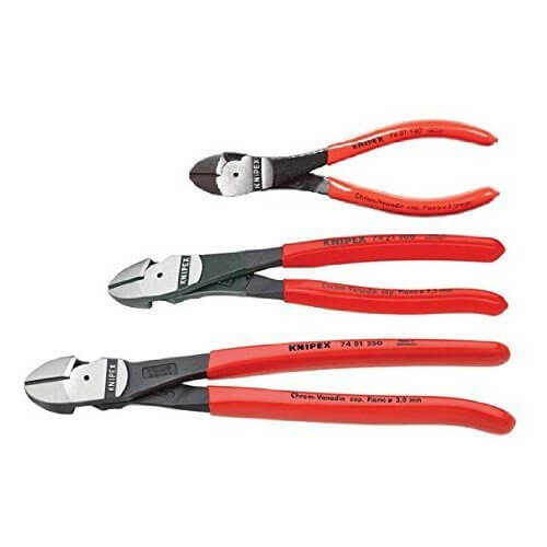 Knipex 002005us 3 Piece High Leverage Diagonal Cutter Pliers Set - wise-line-tools