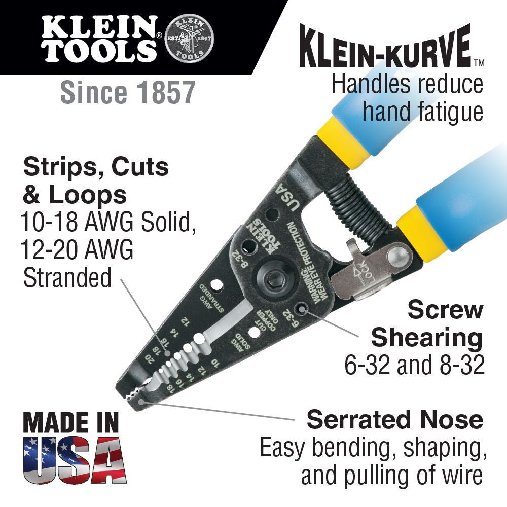 Klein 11055  -  Kurve Solid & Stranded Wire Stripper