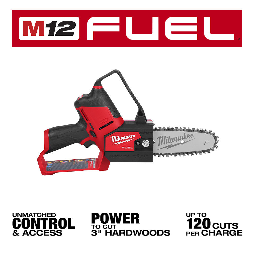 Milwaukee 2527-20  -  M12 Fuel Hatchet 6" Pruning Chain Saw (Tool only)