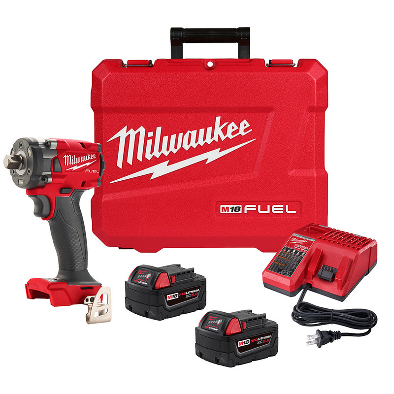 Milwaukee 2855P-22  -  M18 Fuel 1/2" Compact Impact Wrench - Pin Detent - Kit