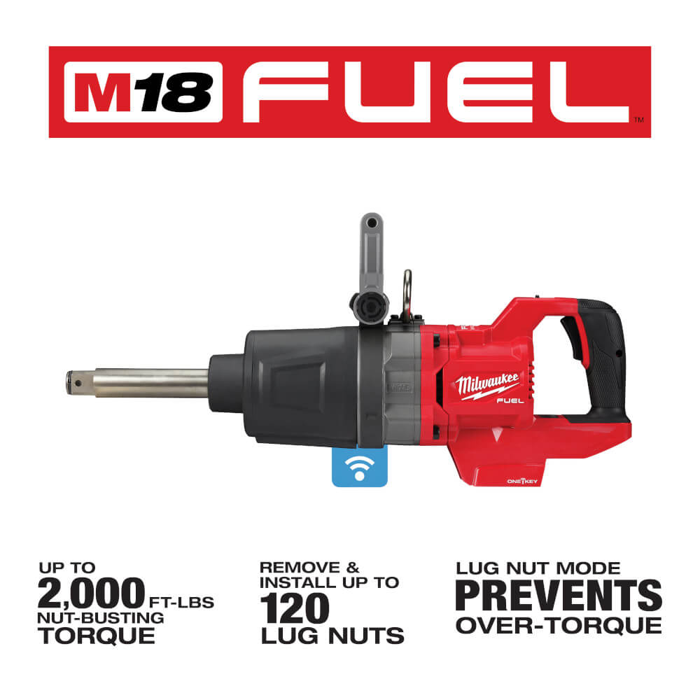 Milwaukee 2869-20 - M18 FUEL™ 1" D-Handle Ext. Anvil High Torque Impact Wrench w/ ONE-KEY™