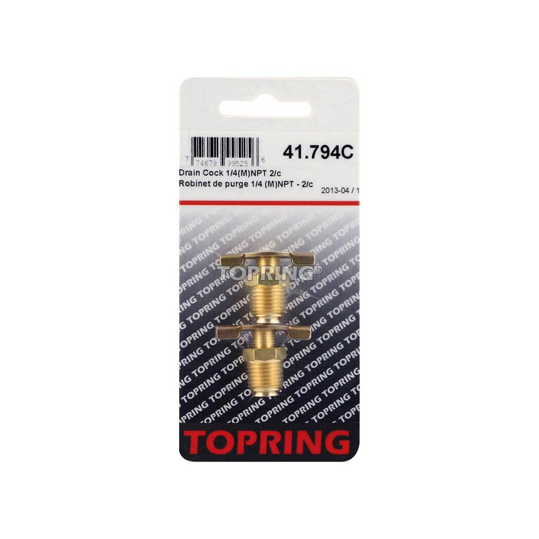 Topring 1/4" Drain Cock - wise-line-tools