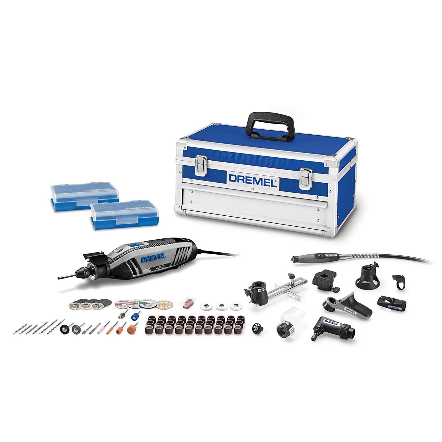 Dremel 4300 964 - Series 1.8 Amp Corded Variable Speed Rotary Tool Kit with Case (45 Accessor - wise-line-tools