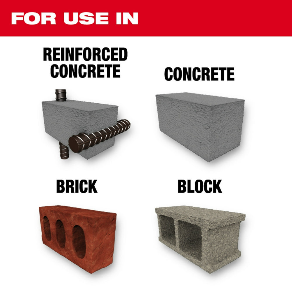 Milwaukee MX4™ 4-Cutter SDS MAX Rotary Hammer Drill Bits