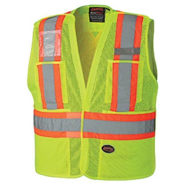 Pioneer Hi- Viz Yellow Safety Tear-Away Vest - wise-line-tools