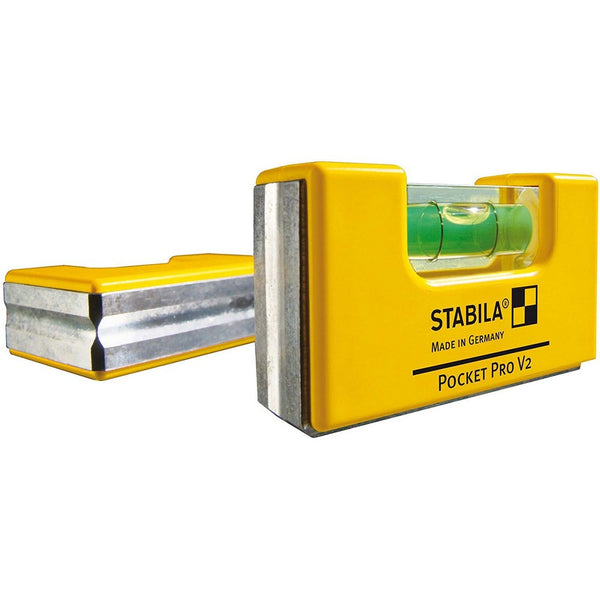 Stabila 11901 Magnetic Pocket Level PRO with Yellow Holster - wise-line-tools