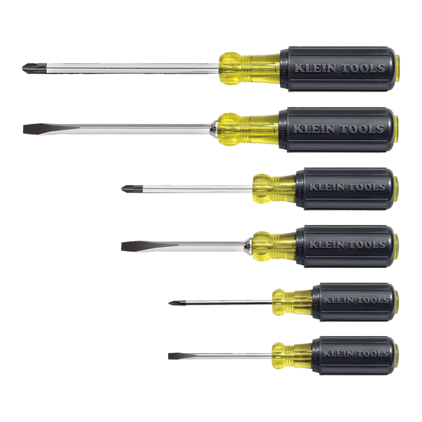 Screwdriver Set, Slotted and Phillips, 6-Piece