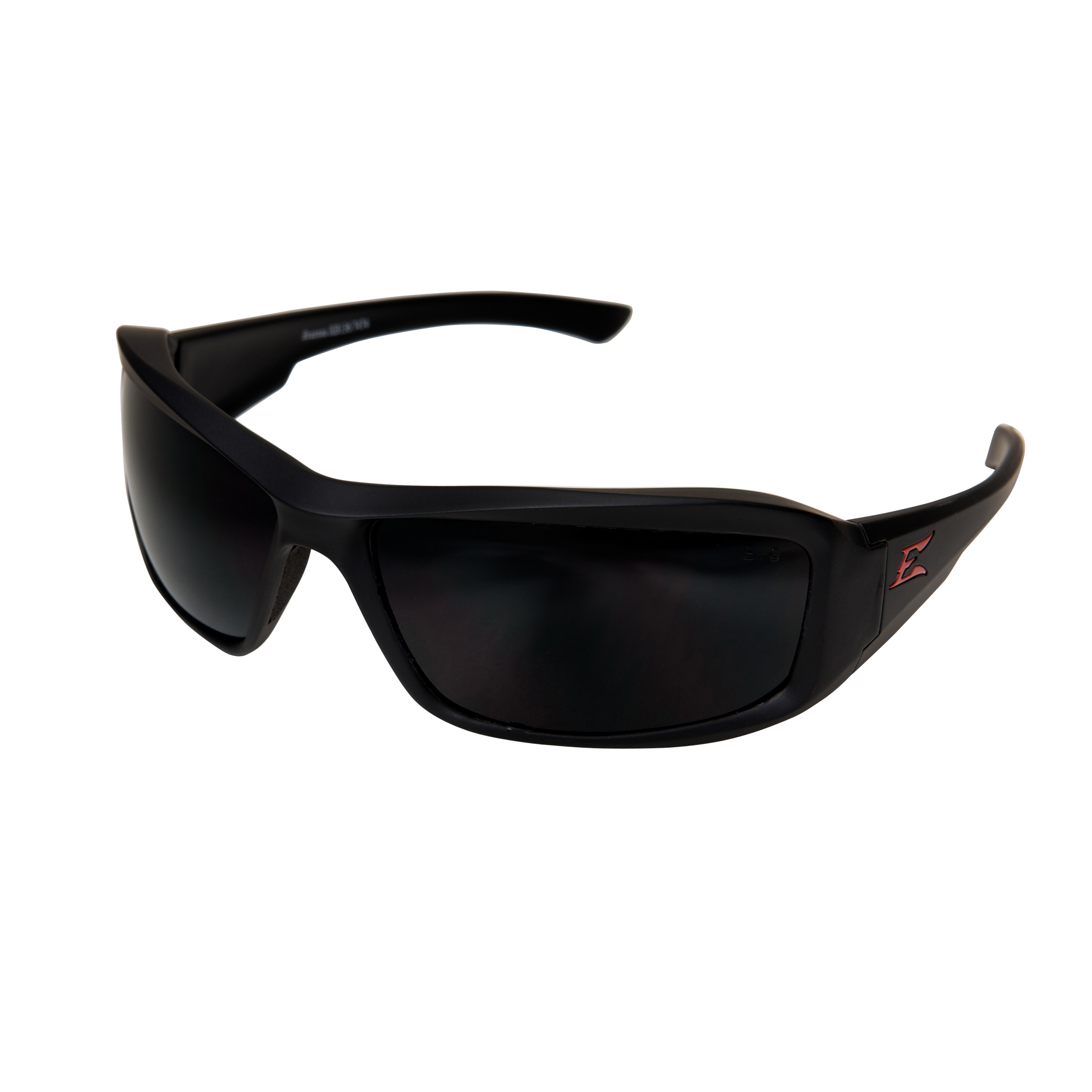 Brazeau TXB436VS  -  Safety Glasses Torque - Matte Black w/ Red "E" / Polarized with VaporShield